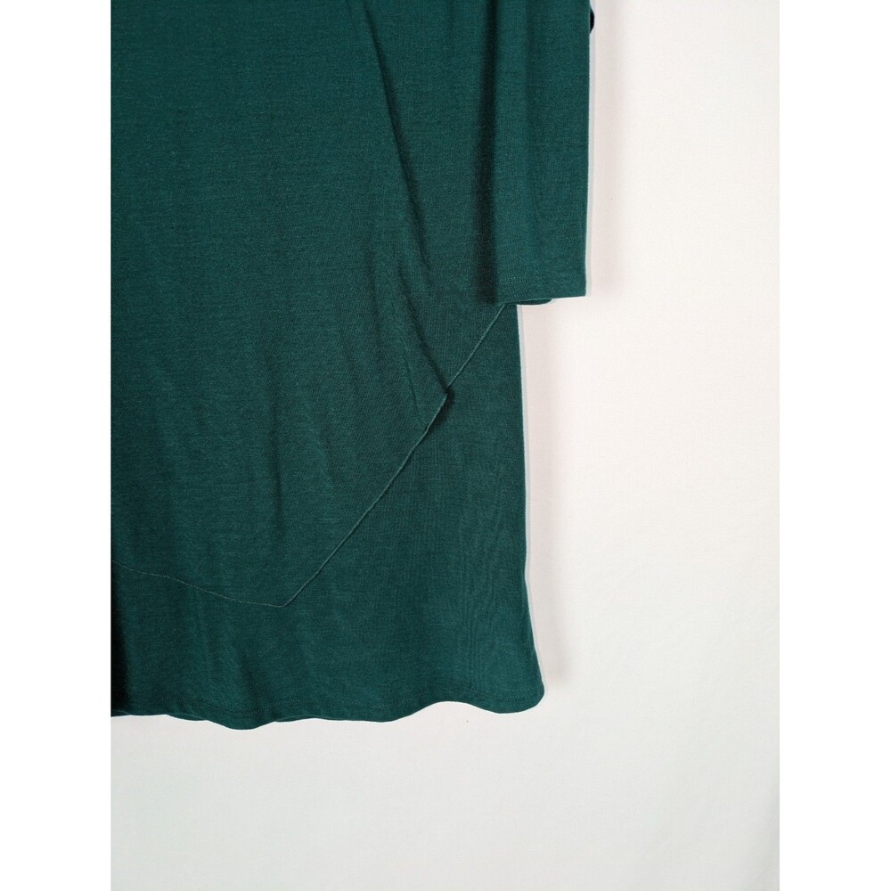 Soft Surroundings Layered Dress S Women's Green Marla Stretch Knit Asymmetrical - Picture 4 of 10